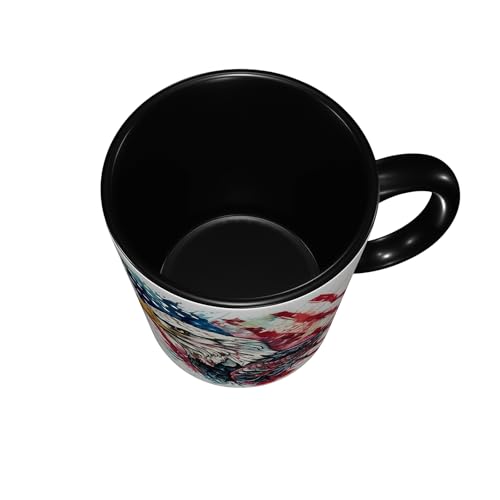 Taza de cerámica con diseño Eagle USA Flag 11oz miniatura 7