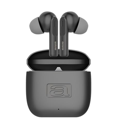 Aiwa EBTW 200  Auriculares inalámbricos Estéreo ENC TWS, Almohadillas de Silicona con Acabado Satinado de Caja de Metal de Aleación y Carga USB C