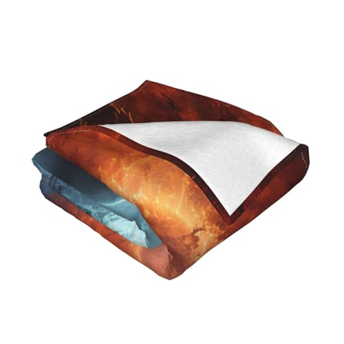 Couverture flanelle légère microfibre lit et canapé motif galaxie - 3