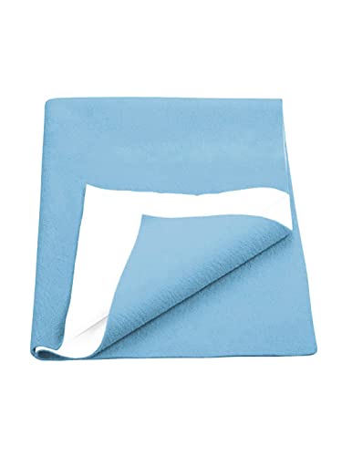 Image of BIANCA Soft Bamboo Baby Dry Sheet, Waterproof Breathable Anti Bacterial Mattress Protector -1pc Extra Large (smartdry) Smart Dry-Sky Blue