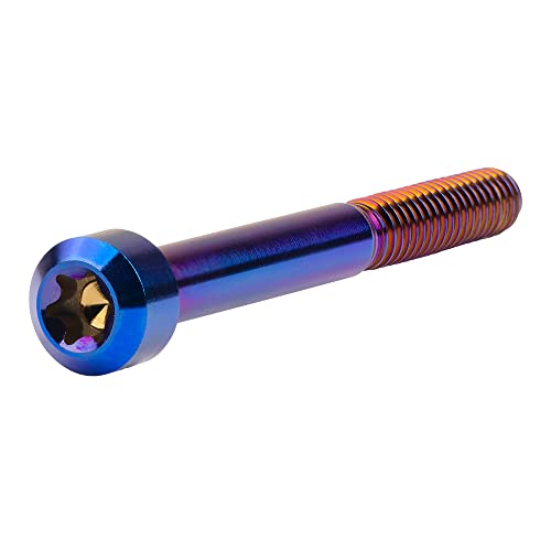 Image of Titanium Torx Square Head M6 x 10 15 20 25 30 35 40 45 50 60 65 70 80mm Screw Pack of 5 (Burn Blue, M6x60mm)