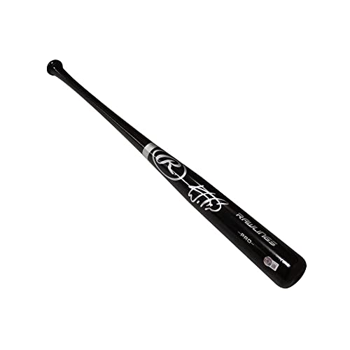 Wander Franco Autographed Rawlings Black Baseball Bat - BAS