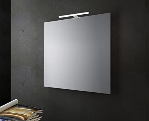 San Marco Specchio bagno filo lucido con lampada led 60x60 cm