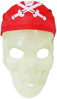A bright phosphorescent skull mask