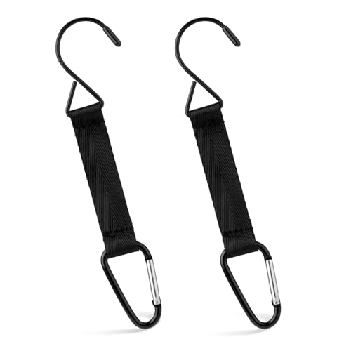 XIHIRCD 2pcs Fence Hooks Fence Clips for Backpacks Bottles Nylon Aluminum Buckle Hanging Clips Multifunctional Buckles Outdoor Backpack Hook for Baseball Bags Football Tennis Bags