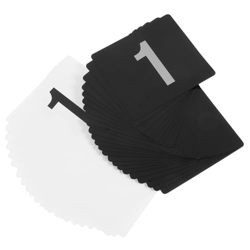 KICHOUSE 50pcs Plastic Table Number Cards Number Signs for Banquets Weddings Parties and Dining Rooms Stylish