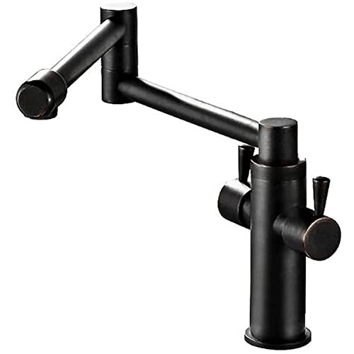 Robinet cuisine extensible pliant en laiton avec double commande d'eau - 2