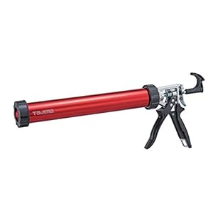 Tajima CNV-FSP600 Convoy Super 2-in-1 cartridgepers, 2-in-1 (voor cartridges van 300 ml + slangzak 600 ml, 360° draaigreep, voor siliconen/lijm/acryl), rood/zwart