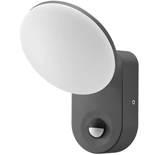 Adviti RIOLIT Lampada da Esterno con Sensore di Movimento 15W 1100lm IP65 4000K (Grigio)