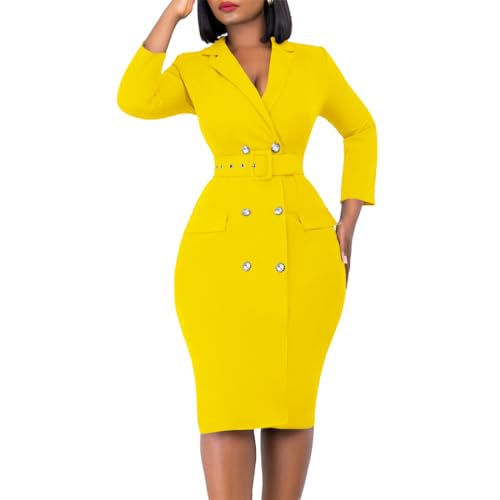 Useagrey Plus Size Dress for Women Elegant Bell Sleeve Wedding Guest Dress Pencil Bodycon Business Work Cocktail Dresses