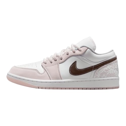 Air Jordan 1 Low Women's Shoes (IB8859-101, White/White/Light Soft Pink/Ironstone)