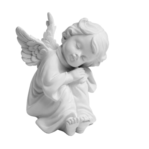 Cherubs Angels Figur, Deko Engel Figur, Kleine Schlafende Engelsfiguren, als Gedenkstätte oder Geschenk, Maße: 5,5 cm x 6 cm, Weiß