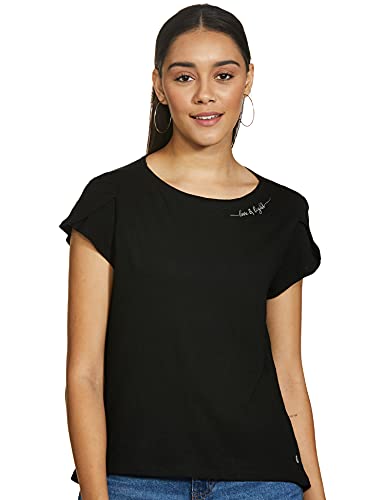 Image of Enamor Women's Solid Relaxed Fit T-Shirt