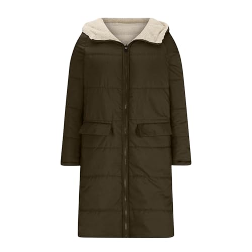 Damen Winterjacke Winter Casual Einfarbig Steppjacke Langarm Teddyfleece Jacke Mit Reissverschluss Hooded Fleecemantel Mit Taschen Windbreaker Steppmantel Freizeit Baumwolle Parka Softshellmantel