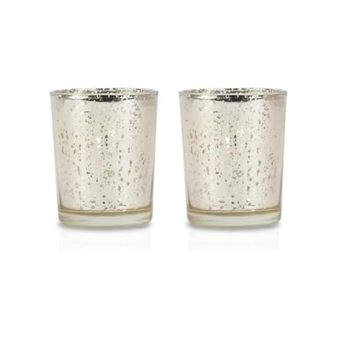 Li'Shay Gold Spot Plated Glass Candle Holder for Votive - Set of 2 Cover
