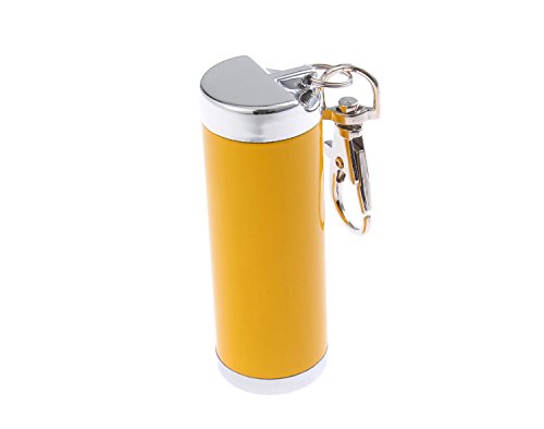 Preisvergleich Produktbild Quantum Abacus Mini-Aschenbecher / Taschenaschenbecher / Reiseaschenbecher - zylinderförmig, Zinklegierung, Karabiner, gelb, 021-03 (DE)