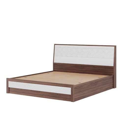 Image of Wakefit Bed | 3 Yr Warranty | King Size Bed, Comes with Storage Box, Noise-Free, Density: 680-750 kg /m, Termite & Borer Resistant, Fits Mattresses Up to 8 inches (Gibeon 78 x 72 - Columbian Walnut)