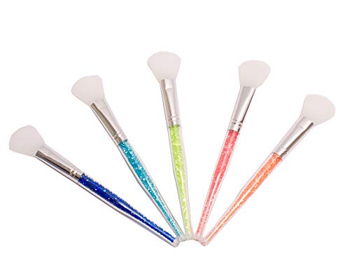 Silicone Face Mask Brushes 5pcs Flexible Facial Mud Mask Applicator Brush Hairless Moisturizers Applicator Tools Soft Face Mask Applicator for Mud Clay Charcoal Mixed Mask