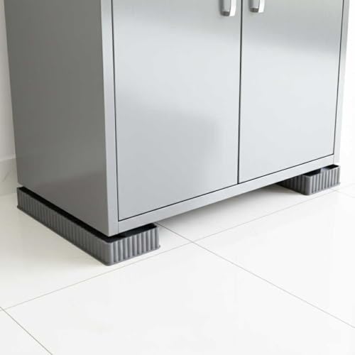 Image of SAI PRASEEDA Multipurpose Almirah Stand | Grey | Appliance Stand Base | Suitable for Almirah, Fridge & Furniture