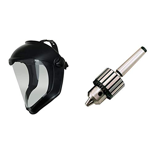 Uvex Bionic Face Shield with Clear Polycarbonate Visor and Anti-Fog Hard Coat (S8510) & PSI Woodworking Products TM32 1 2-Inch Drill Chuck with #2 Morse Taper Arbor (1 2 2MT)