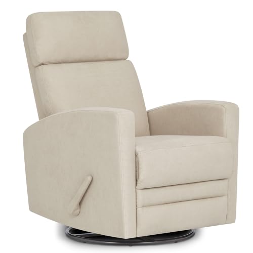 Image of Dream On Me Chatham Basic Nursery Rocking Glider in Lenin, 360 Swivel Motion, FSC Certified, Greenguard Gold & JPMA Certified Nursery Glider, Three Rocking Modes Nursery Glider Recliner