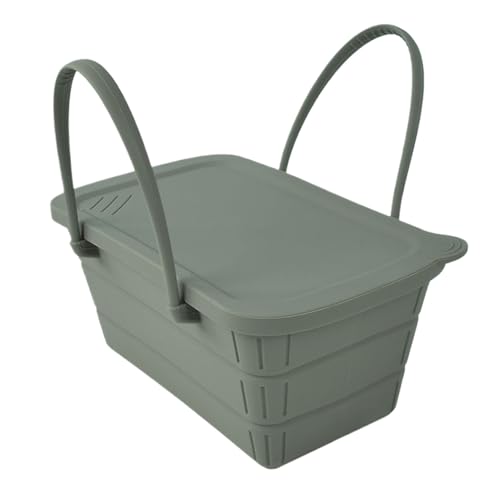 Dimensioni portatili: questo secchiello per il ghiaccio pieghevole, realizzato in robusto silicone alimentare, garantisce comodità durante picnic, viaggi in campeggio o viaggi, offrendo una soluzione salvaspazio che si piega piatto quando non in uso