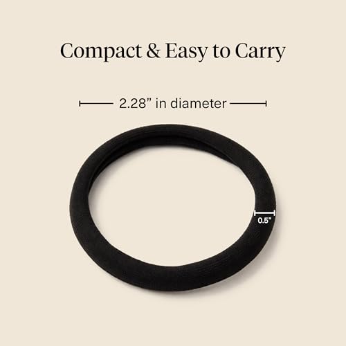 Kitsch Elastic Hair Ties No Damage | Stretchable Hair Bands - Black, 6pcs - image 5