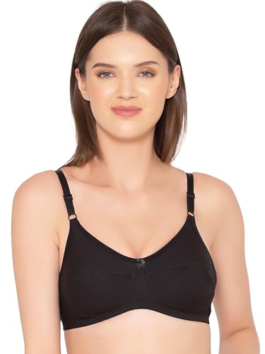 Image of Groversons Paris Beauty Women's Non-Padded Wire-Free Full Coverage Cotton Bra | Adjustable Straps | Hook & Eye Closure | Soft Everyday Bra