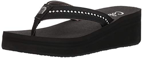 Cobian Women's Tiffany II Black Flip Flops, 8