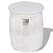 Taburete Mesita de Centro de Aluminio Martillado Plateado Mesita Salón 36 x 42 cm