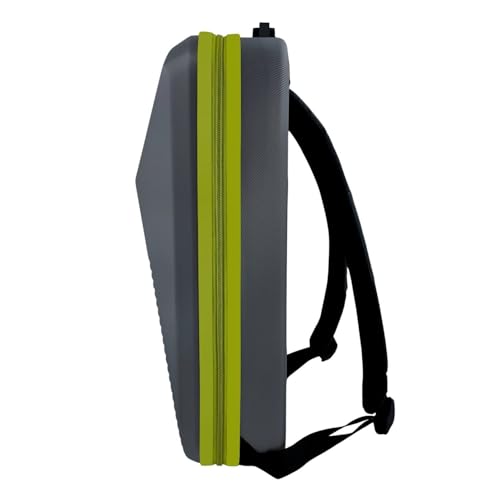 Image of Tukzer Hard Shell Laptop Travel Backpack Aliens Series-ABS Material with 7 Multi-Utility Compartments for Laptops up to 15.6 inch,Tablets, ipad, Smartphones, powerbank, HDD etc for Office and Travel-Gry