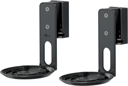 Fixation murale enceinte pour Sonos Era 100 acier noir inclinable orientable goobay 2x