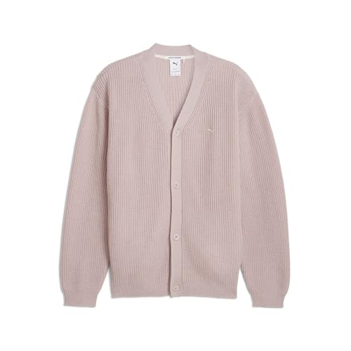 PUMA Mens Mmq V-Neck Cardigan Athletic Outerwear Casual Button Up - Pink