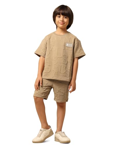 Image of Boxy fit Cotton Logo Short Sleeves Crew Neck T-Shirts