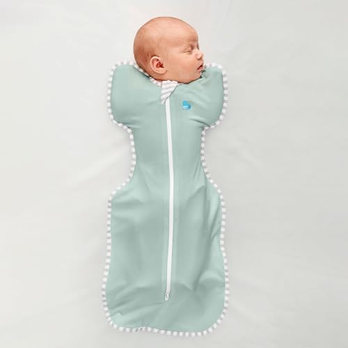 Image of Love To Dream Swaddle UP, Baby Sleep Sack, Twin Zipper for Easy Diaper Changes, Arms UP Position, Hip-Healthy, Lightweight & Breathable, Moderates Temperatures (24-27C), Newborn 0-1 Months, Olive