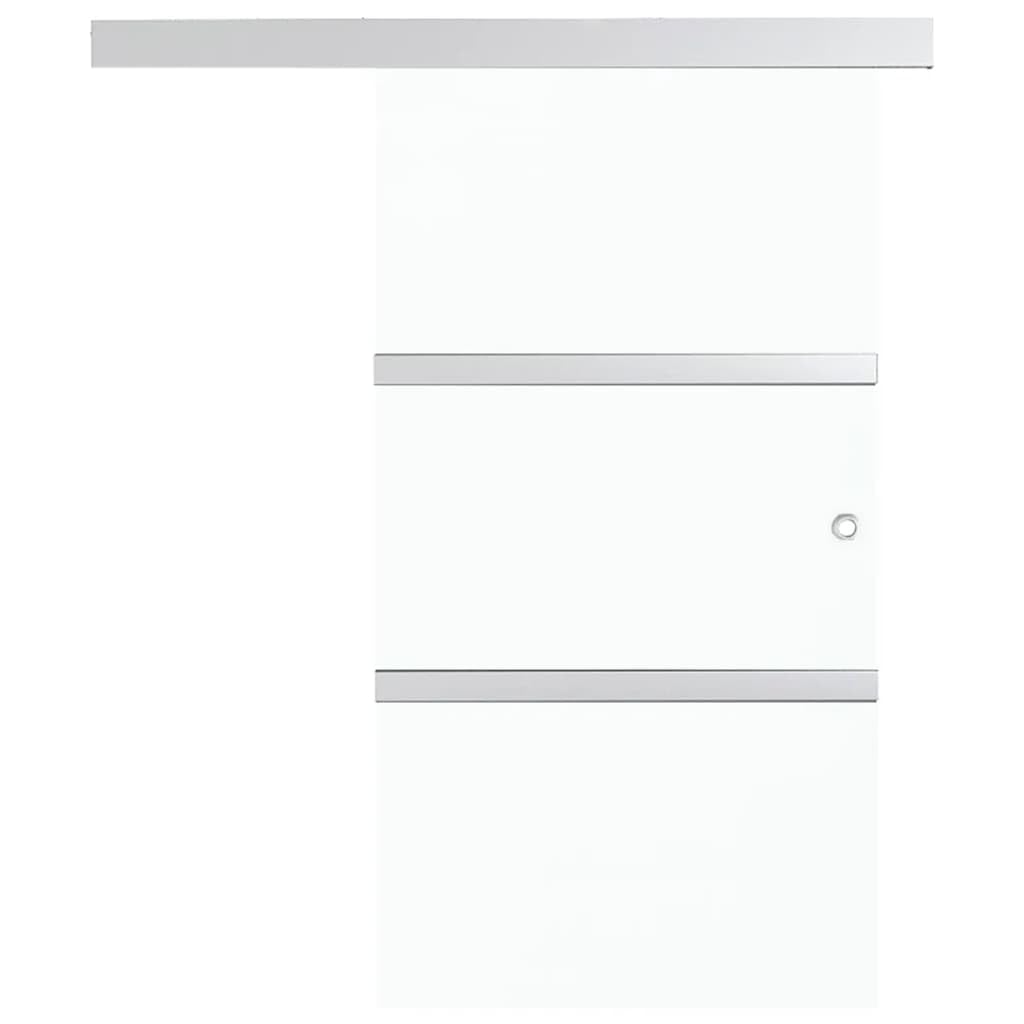 Drzwi przesuwne z miękkimi stoperami, szkło ESG i aluminium 90 x 205 cm, bezramowe drzwi przesuwne do łazienki i prysznica, ciche