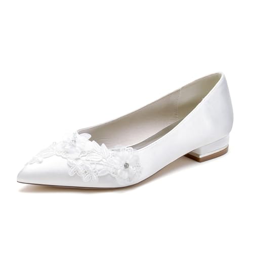 Chaussures de mariée de fête pour danser jusqu'au bout de la nuit en ballerines satinées