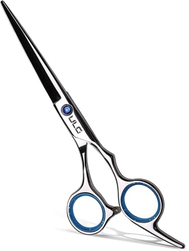 hair cutting scissors ulg professional hair scissors 65 inch right-hand razor edge barber shears salon hair cutting shears made of japanese stainless steel hand sharpened blue