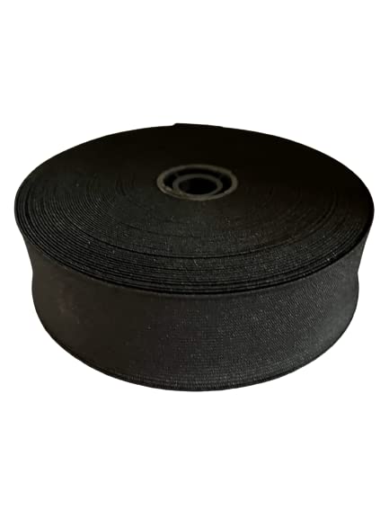 Viken Tape Pvt LtdViken Tape Ltd Woven Elastic Band (15 Meters, 1.5 inch(38 MM)) Black Elastic Cord Heavy Stretch High Elasticity Knit Elastic Band, Ideal for Tailoring/Sewing, Boutique, Stitchin