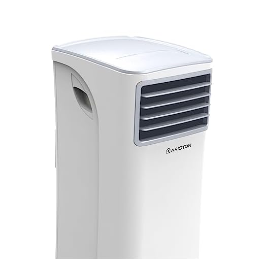 Ariston, Mobis 8 - Aire Acondicionado Portatil con Temporizador y Mando a Distancia, Climatizador Portátil Silencioso, 24x69x2.5 cm, Blanco - Fabricado para Instalación en España (Clase Energética A)