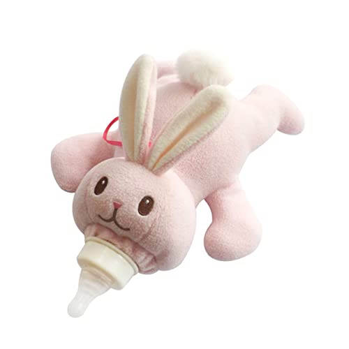 SAFIGLE Bebe Animal De Peluche Tapa De Biberón Manga De Biberón Porta Biberones Bebé Dibujos Animados Sostenedor De Botella