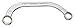 GEDORE 304 15x17 Half-Moon Ring Spanner 15x17 mm