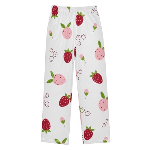 Summer Fruits Boys Pants Boys Athletic Pants Long Pant for Boywith Pockets Wide-Leg Size 6-14Y