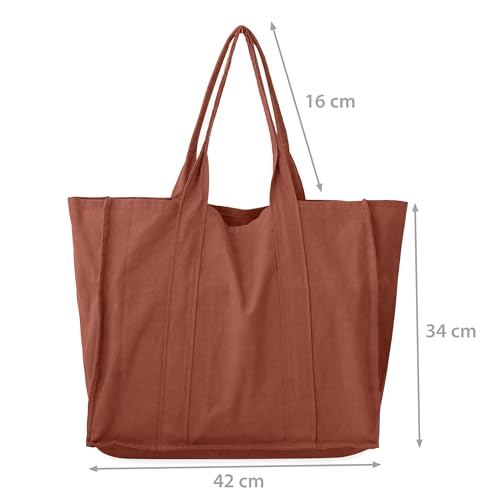 Maxi sac de plage lin et coton lavé résistant 50x40 cm