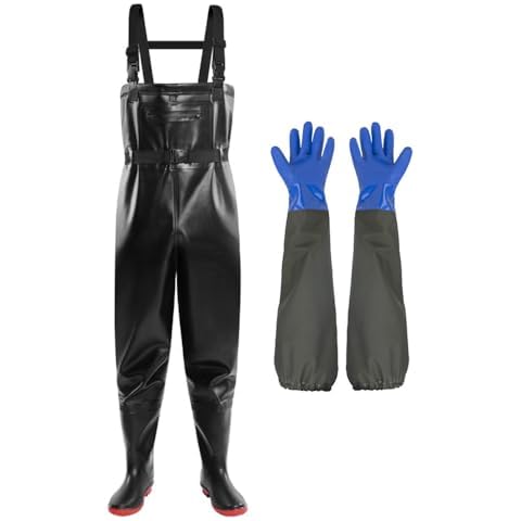 Aikelai Waterproof Fishing Waders with Gloves Cover