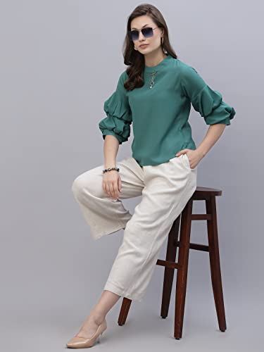 Image of Style Quotient Women Purple Crepe Top