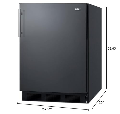 Summit Appliance FF63BK Freestanding Residential Counter Height 24 Inch Wide All-Refrigerator In Black Exterior thumb #4