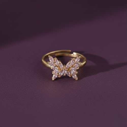 Image of SALTY Anti Tarnish Finger Ring for Women | Adjustable Fancy Jewellery Design | Fashion Accessories for Girls | Minimal Jewelry | Gift for Diwali, Christmas, Marriage, Birthday