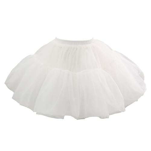 [FUNKEIMEI] パニエ 白 黒 45cm 大人用 パニエ 白 夏 チュチュスカート ペチコート 白パニエ コスプレ スカート 白 ふわふわ ロリータファッション チュールスカート