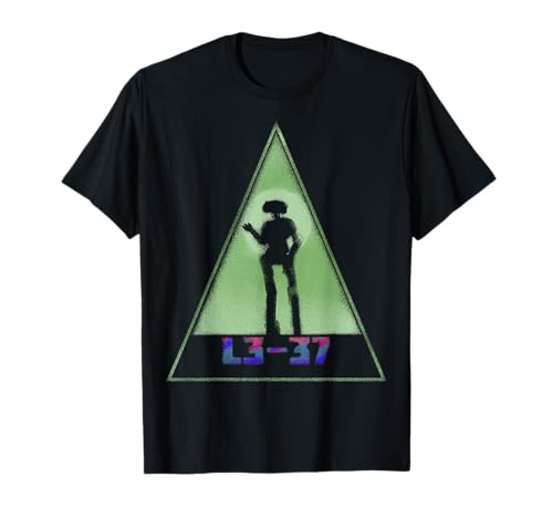 T-shirt Star Wars vêtement geek Han Solo imprimé silhouette droïde L3-37 mode homme femme